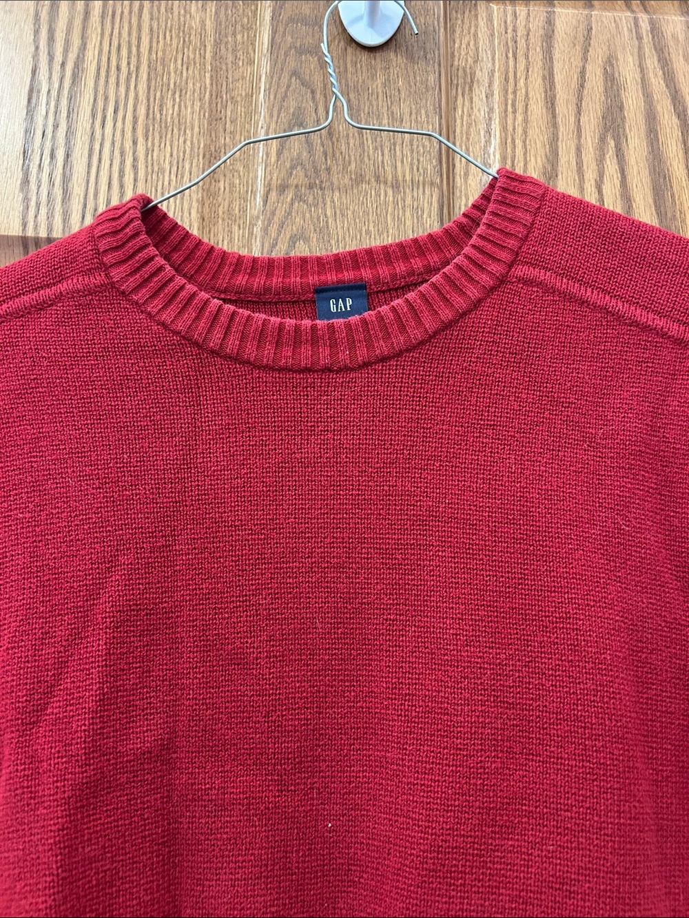 GAP Women's Crimson Red Crewneck Sweater image 2